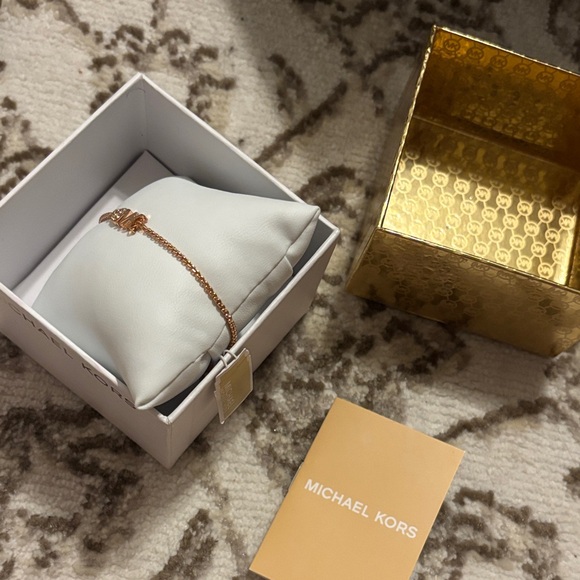 Michael Kors Rose Gold Logo Bracelet - Picture 4 of 9